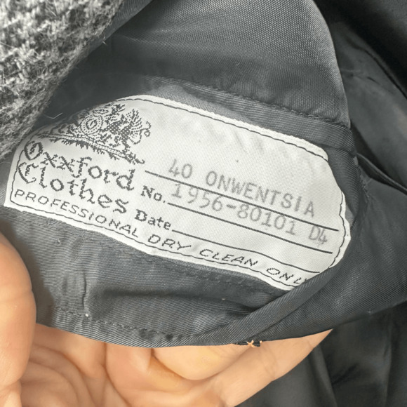 Mens 40R Pure Alpaca Sport Coat Grey Houndstooth 2 Button Preppy Classic Blazer - Picture 4 of 13